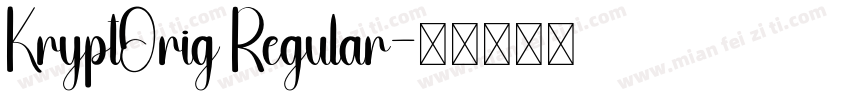 KryptOrig Regular字体转换